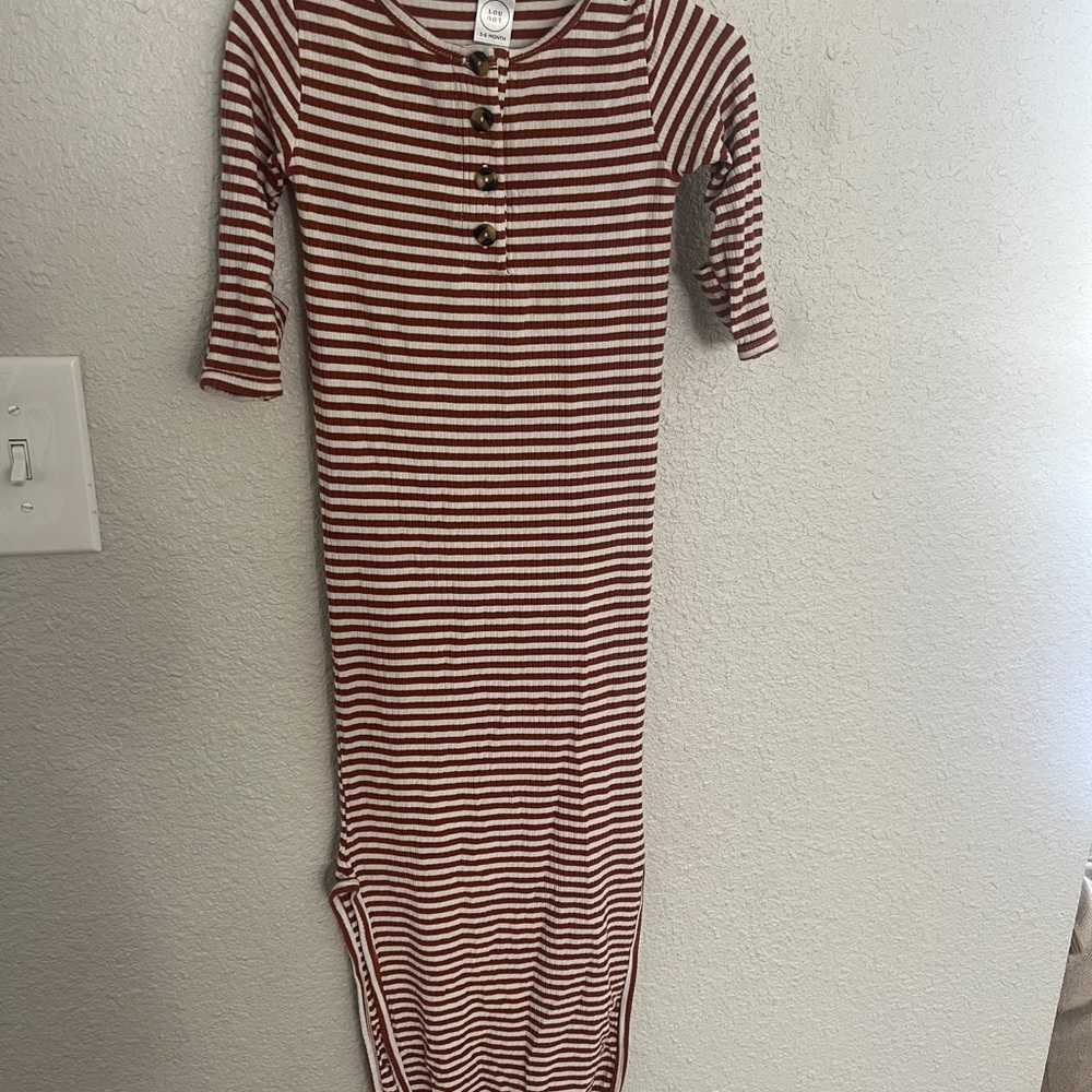 Striped Brown Dress